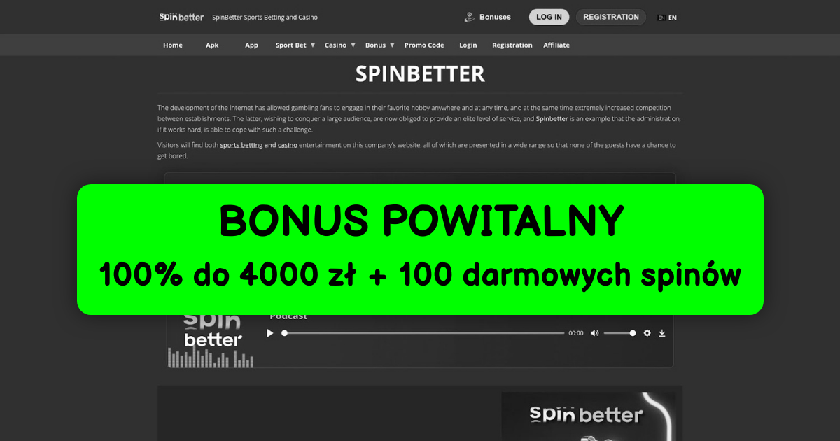 SpinBetter Casino welcome bonus