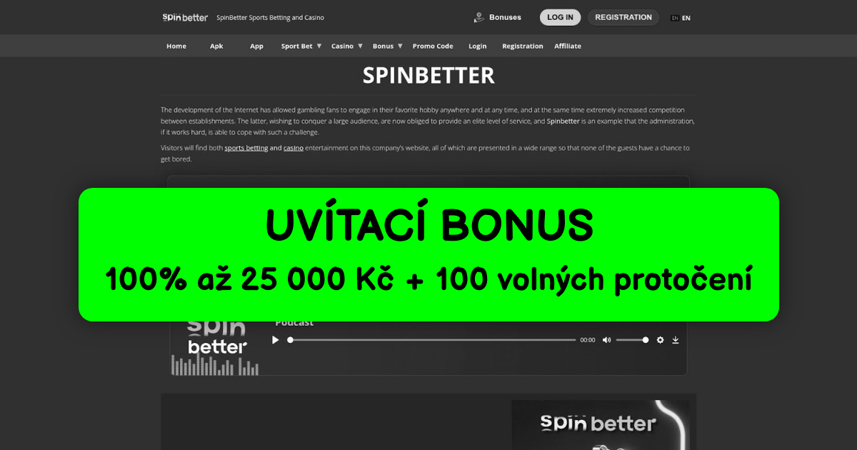 SpinBetter Casino welcome bonus